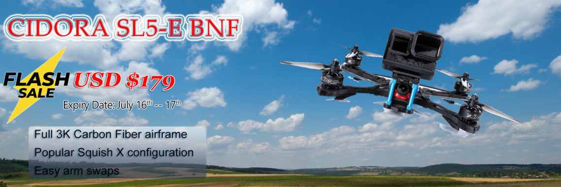 Cidora SL5-E 4S 6S FPV Drone - BNF